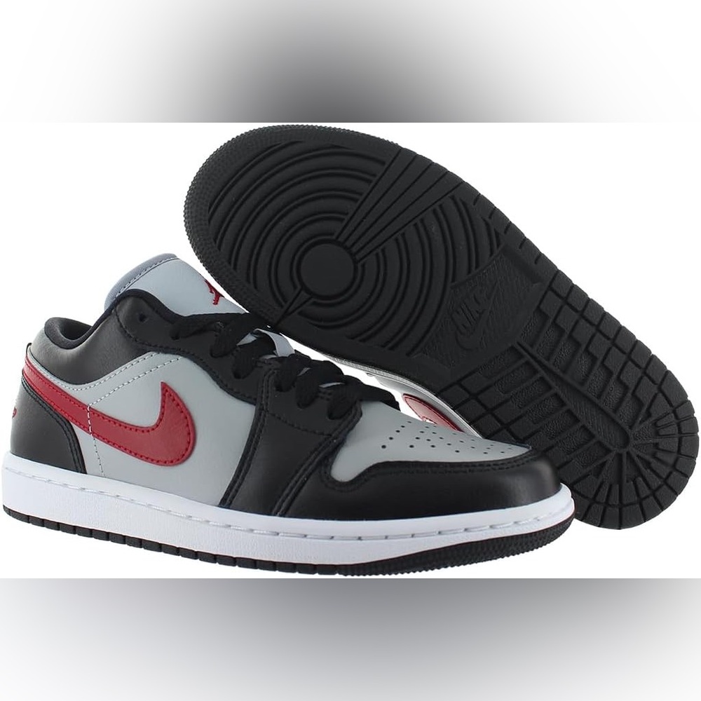 Air Jordan 1 Low "Wolf Grey Gym Red" Sneakers NWOT